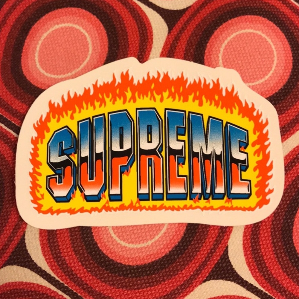 Authentic Supreme chrome sticker decal